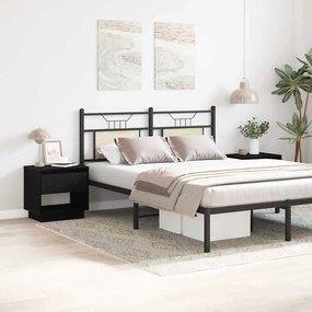 vidaXL Κομοδίνο 2 pcs Μαύρη δρυς 45 x 34 x 44 εκ Επεξεργασμένο ξύλο