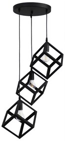 Φωτιστικό Οροφής Τρίφωτο Heronia Kyvos 34-0250 Black