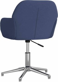 vidaXL Καρέκλα Γραφείου Περιστρεφόμενη Μπλε Υφασμάτινη