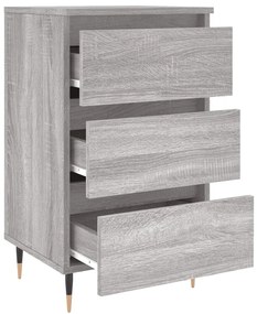 vidaXL Κομοδίνα 2 τεμ. Γκρι Sonoma 40x35x69 εκ. από Επεξεργασμένο Ξύλο