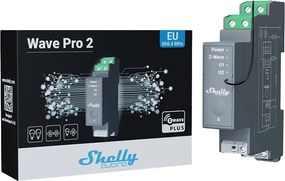 Shelly Qubino Pro 2 DIN rail Relay, 2-channel, Z-Wave