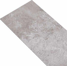 vidaXL Πλάκες Δαπέδου 36 pcs Γκρι Γη 5,02 m² PVC