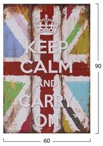 ΠΙΝΑΚΑΣ ΚΑΜΒΑΣ KEEP CALM  60X90X2.5 εκ.