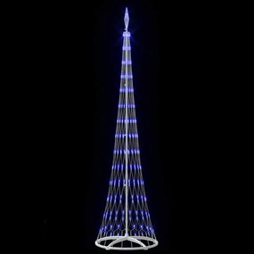 vidaXL LED Χριστουγεννιάτικο Δέντρο Μπλε 250 cm Μέταλλο