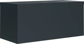 vidaXL Αρχειοθήκη Ανθρακί 90 x 40 x 130 εκ. Ατσάλινη