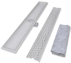 vidaXL Σιφόνια Ντουζιέρας Γραμμικά 2 τεμ. 930x140χιλ. Ανοξ. Ατσάλι