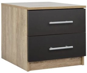 ΚΟΜΟΔΙΝΟ ΜΕΛΑΜΙΝΗΣ CHELSEA HM2220.04 SONAMA-ΓΚΡΙ 48X40X41Υ εκ.