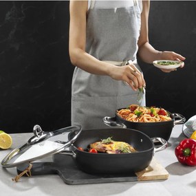 Stewehome Χύτρα από γρανίτη με χαμηλό σχήμα 24 cm Μπεζ
