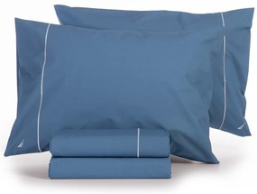 Σεντόνια Διπλά (Σετ) Nautica By Nef-Nef Homeware Nau Wave Solid Μπλε