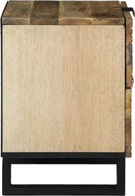 vidaXL Κομοδίνο 2 pcs Φυσικό 40 x 33 x 46 εκ. Επεξεργασμένο Ξύλο