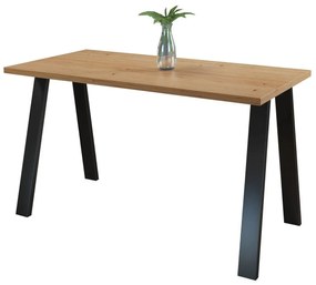 Τραπέζι Tucson 140, Artisan βελανιδιά, 75x67x138cm, 38 kg, Πλαστικοποιημένη μοριοσανίδα, Μέταλλο | Epipla1.gr