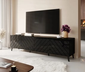 TV stand 200 ABETO mat black/ gloss black DIOMMI CAMA-ABETO-RTV-200-CZ/CZ DIOMMI-60-19645