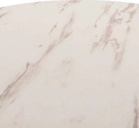 ΤΡΑΠΕΖΙ ΤΡΑΠΕΖΑΡΙΑΣ ROLLO HM9421.11 ΣΤΡΟΓΓΥΛΟ WHITE MARBLE Φ90x74Υεκ.