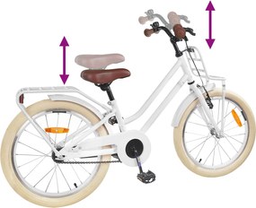 vidaXL Παιδικό Ποδήλατο 18 ίντσες για 5-7 ετών Λευκό