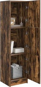vidaXL Highboard Καπνιστό Δρύς 31.5 x 32 x 122.5 εκ