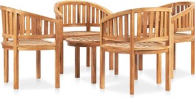 VidaXL Σετ Σαλονιού Κήπου 5 τεμ. από Ξύλο Teak