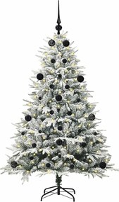 VidaXL Artificial Christmas Tree with Flocked Snow 150 LED Θερμό λευκό