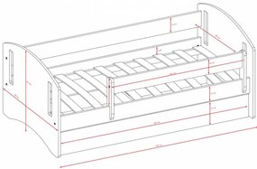 Παιδικό κρεβάτι Classic II-Prasino-140 x 80