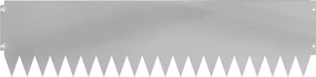 vidaXL Περίγραμμα γκαζόν 10 τμχ. 103 x 25 εκ Galvanised Steel Ασημί