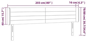 Κεφαλάρι με Πτερύγια Μπλε 203x16x78/88 εκ. Υφασμάτινο 3118936