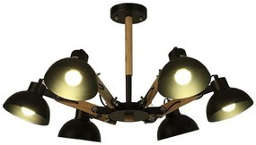 Φωτιστικό Οροφής Old School 01094 Black GloboStar Metal,Wood