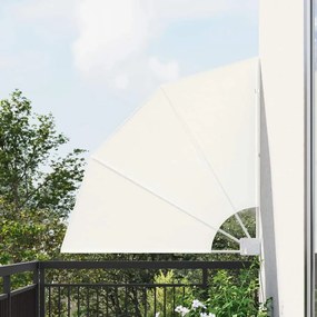 vidaXL Αδιάφανο σκίαστρο μπαλκονιού Κρεμ 115 x 115 εκ ύφασμα