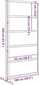 vidaXL Πόρτα αχυρώνα Κερί παλαίωσης Μασίφ Ξύλο Πεύκου