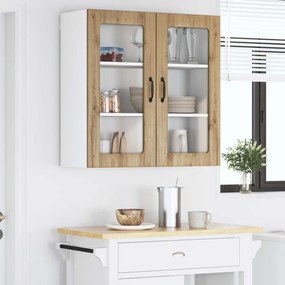 vidaXL Ραφιέρα τοίχου LUCCA Artisan Δρυς 80 x 31 x 80 εκ.
