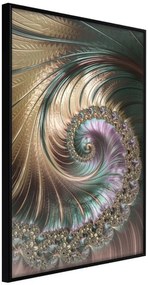 Αφίσα - Iridescent Spiral - 20x30 - Μαύρο - Χωρίς πασπαρτού