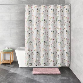 Κουρτίνα Μπάνιου Flores Multicolor Kleine Wolke 180Πx200Υ Πολυέστερ