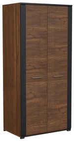 Ντουλάπα Orlando D106, Wenge, Καρυδί, 194x90x56.5cm, Πόρτες ντουλάπας: Με μεντεσέδες