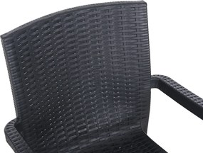 Πολυθρόνα βαρέους τύπου KING απο PP σε χρώμα μαύρο 57x55x87