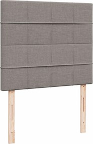 vidaXL Κρεβάτι Boxspring με Στρώμα Taupe 120x200 εκ. Υφασμάτινο