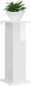 vidaXL Βάση φυτών Γυαλιστερό Λευκό 30,5 x 30 x 80,5 εκ