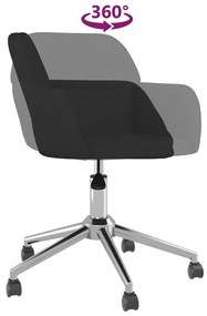 vidaXL Καρέκλα Γραφείου Περιστρεφόμενη Μαύρη Υφασμάτινη