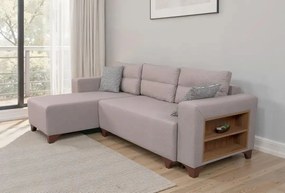 Corner Sofa-Bed Tloft Mini - Cream Cream