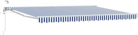 vidaXL Ηλεκτρικό Αναδιπλούμενο Σκίαστρο Μπλε και άσπρο 4 x 2 m