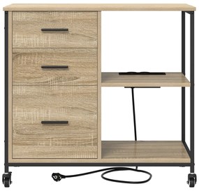 vidaXL Γραφείο Ντουλάπι Sonoma Δρυς 76 x 41 x 72 cm Επεξεργασμένο ξύλο