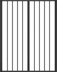 vidaXL Πόρτα Σκύλου 8 pcs Μαύρο 80 x 100 cm Επικαλυμμένος Χάλυβας