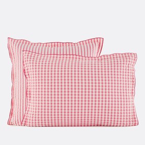 Μαξιλαροθήκη βαμβακερή seersucker, COTTAGE FRAMBOISE