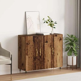 vidaXL Πλαϊνό γραφείο Καφέ 90 x 34 x 80 εκ. Επεξεργασμένο ξύλο