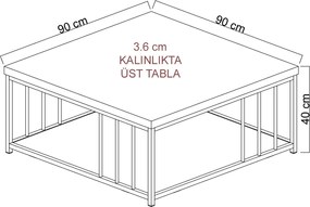 Coffee Table Zenn - Walnut, Black Walnut
Black