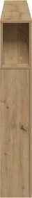 vidaXL LED κεφαλάρι Artisan Oak 220x18,5x103,5 cm Κατασκευασμένο ξύλο