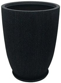 Κασπώ Ριγωτό 06-10013-L Φ44x57,5cm Black Marhome Πολυρεσίνη