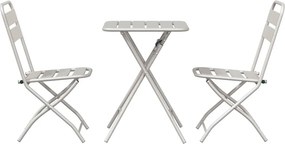 vidaXL Σετ μπιστρό 3 pcs Μπεζ Ατσάλι