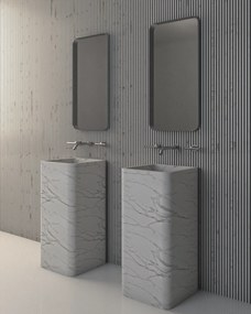 Καθρέπτης Iron Curved 42x80,χάλυβας λάμα 3εκ. Χρώμα Λάμας: Μπρονζέ, Τοποθέτηση: Οριζόντια