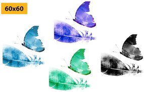 Σετ εικόνων πολύχρωμες πεταλούδες - 4x 40x40