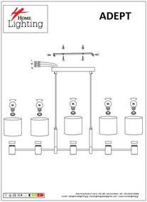 Φωτιστικό Οροφής  SE21-NM-120-SH1 ADEPT NICKEL MATT PENDANT+ - 51W - 100W - 77-8290