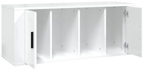 vidaXL Έπιπλο Τηλεόρασης Γυαλ. Λευκό 100x35x40 εκ. Επεξεργασμένο Ξύλο