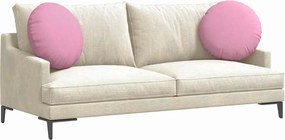 vidaXL Μαξιλάρια καθισμάτων 2 pcs Ροζ Ø50 x 19 εκ ύφασμα